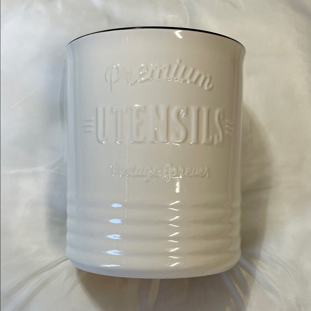 White Utensil Holder